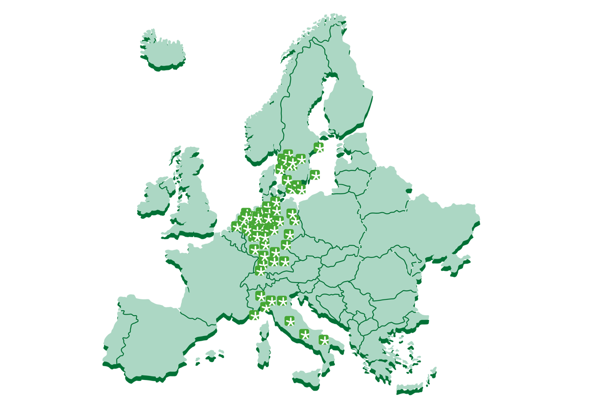 Kaart Europa Transparant 1158X800